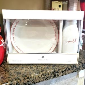 Santa milk and cookie set